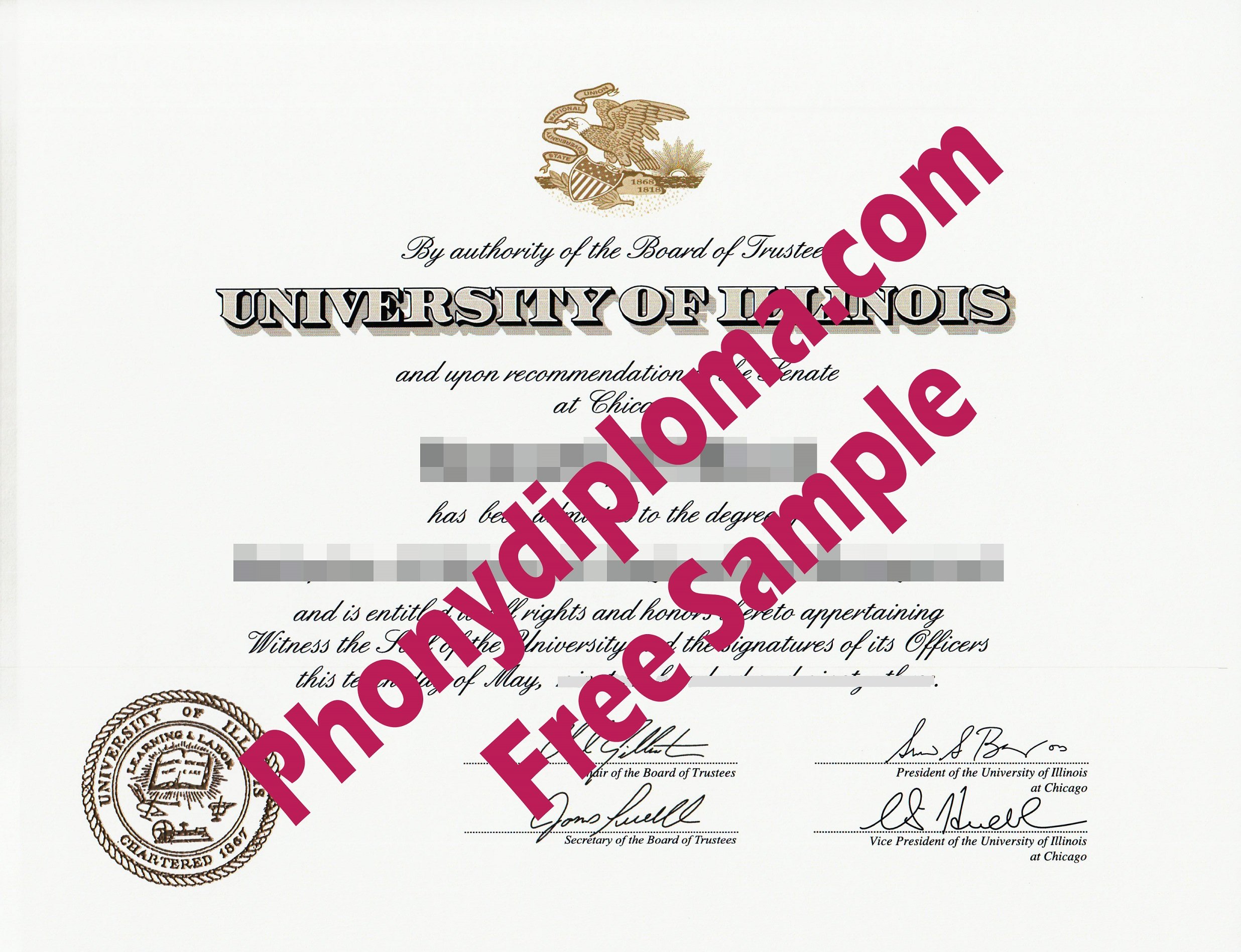 University Of Illinois At Chicago Free Sample From Phonydiploma