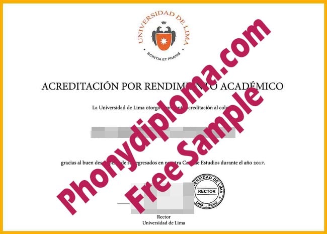 University Of Lima Peru Free Sample From Phonydiploma