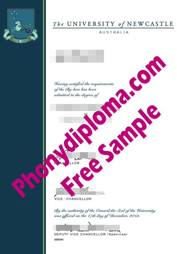 University Of Newcastle Free Sample From Phonydiploma
