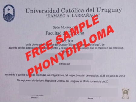 Uruguay Universidad Católica Del Uruguay Free Sample From Phonydiploma
