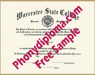 Worcester State College Free Sample From Phonydiploma