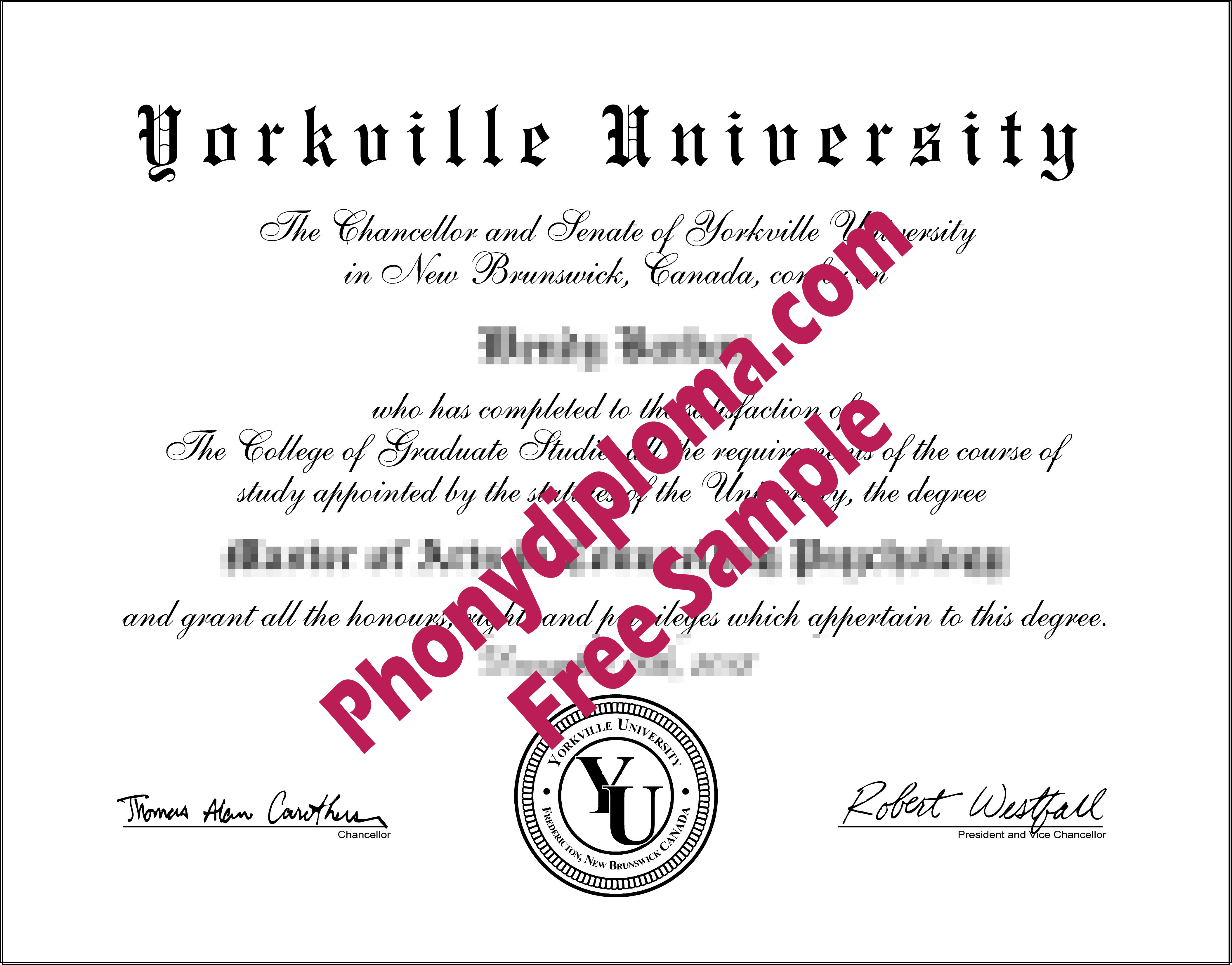 Yorkville University Free Sample From Phonydiploma