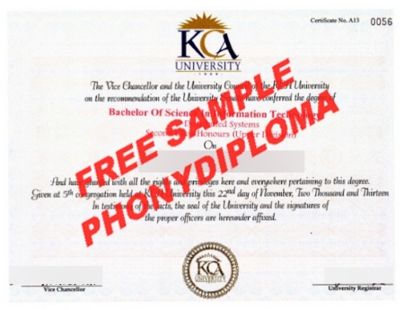 Africa Kca University Free Sample From Phonydiploma