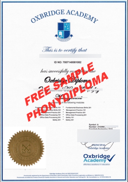 Africa Oxbridge Academy Free Sample From Phonydiploma