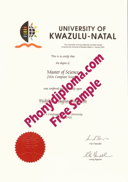 Africa University Of Kwazulu Natal Free Sample From Phonydiploma