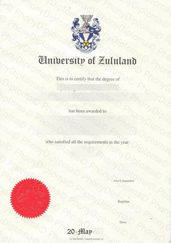 Africa University Of Zululand Free Sample From Phonydiploma