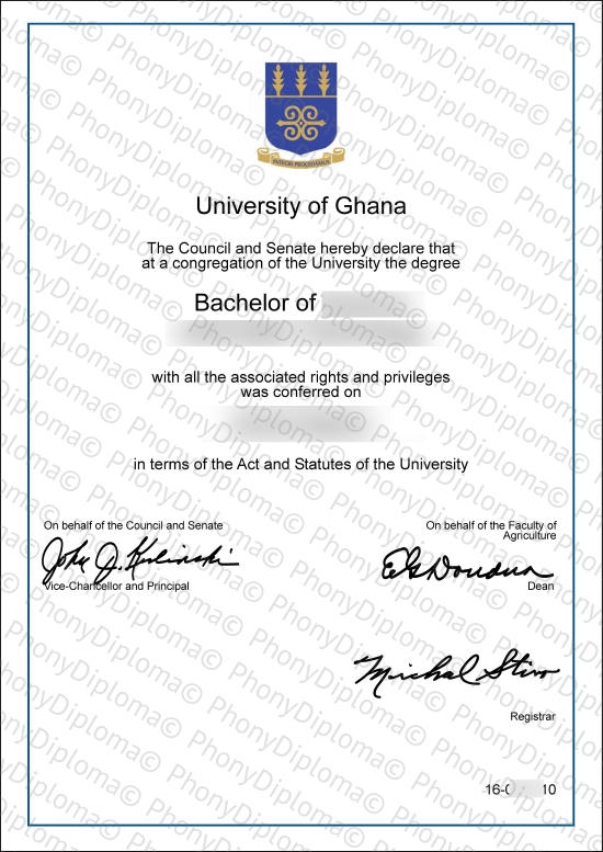 South Africa University Of Ghana Fake Diploma From Phonydiploma