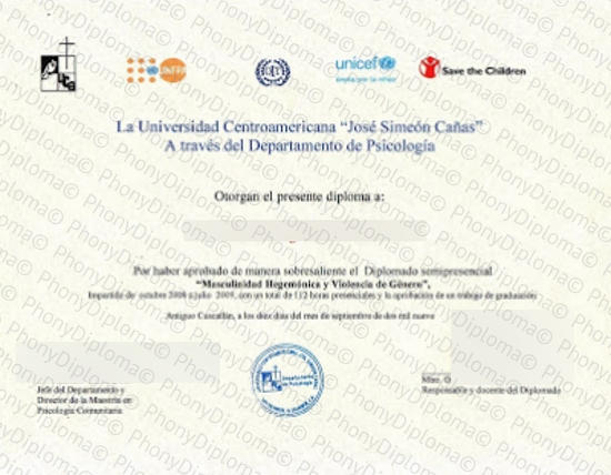 South America La Universidad Cetroamericana Free Sample From Phonydiploma
