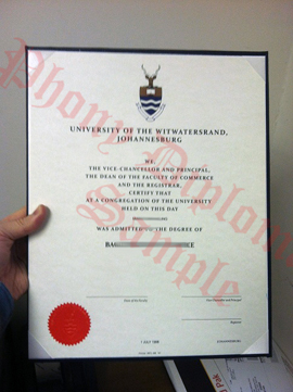 University Witwatersrand Africa Fake Diploma Sample From Phonydiploma (2)