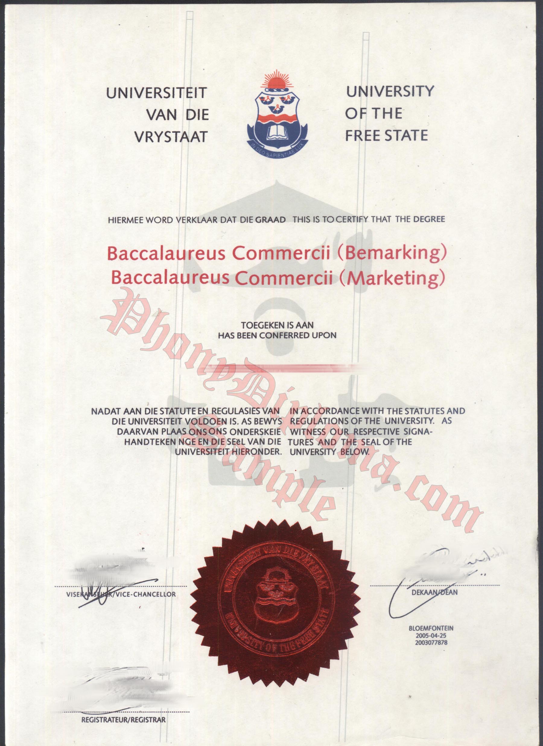 All Fake Diploma Degree Samples in Africa - PhonyDiploma.com Intended For Fake Diploma Certificate Template