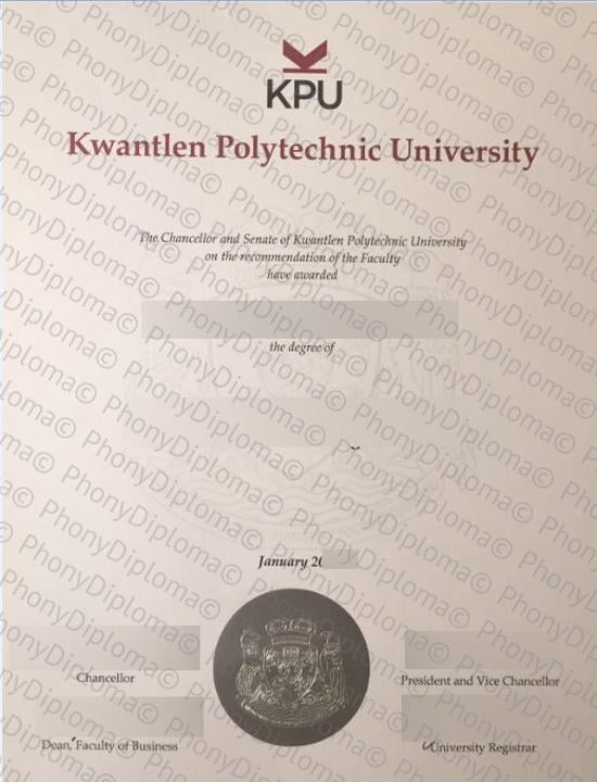 Canada Kpu Kwantlen Polytechnic University Free Sample From Phonydiploma (1)