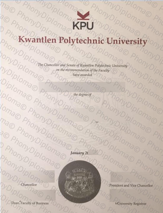 Canada Kpu Kwantlen Polytechnic University Free Sample From Phonydiploma
