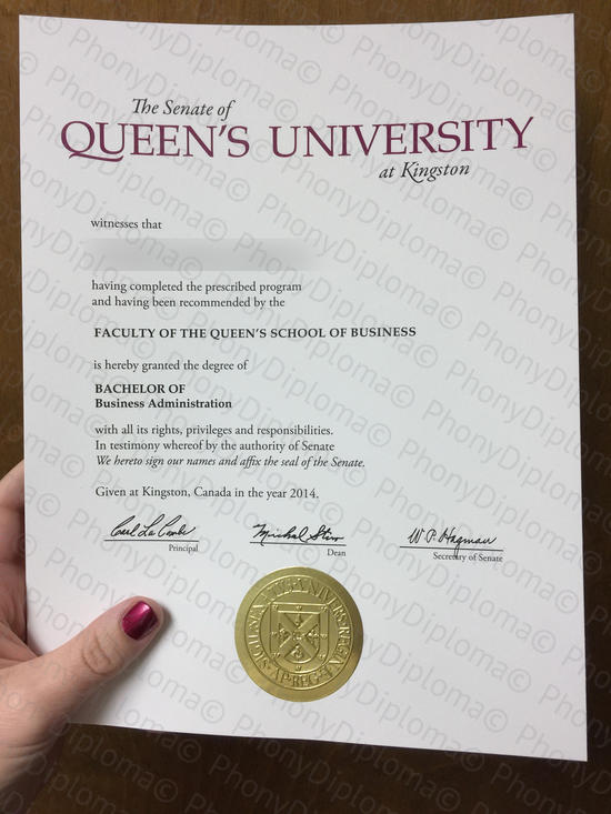 Canada Queen's University Free Sample From Phonydiploma