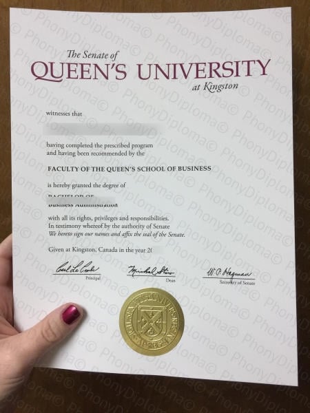Canada Queens University Photo Free Sample From Phonydiploma