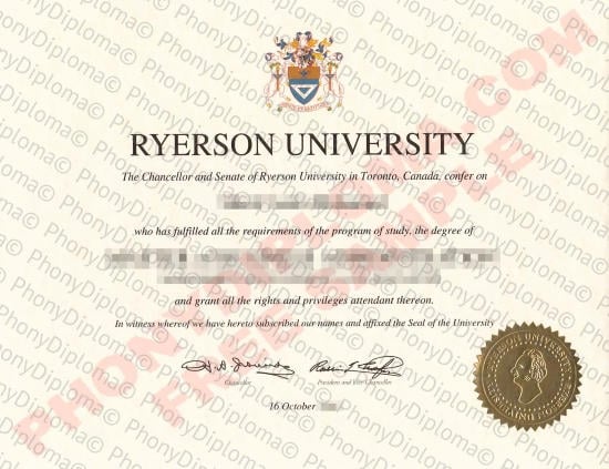 Canada Ryerson University Free Sample From Phonydiploma
