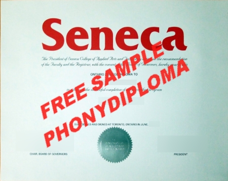 Canada Seneca Free Sample From Phonydiploma