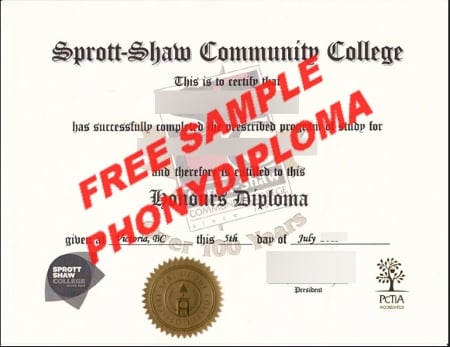 Canada Sprott Shaw Community College Free Sample From Phonydiploma