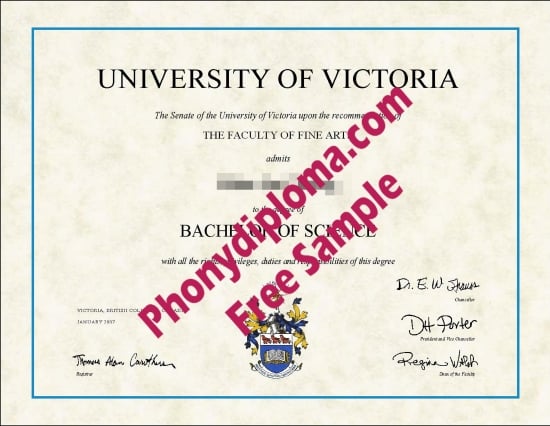 Canada University Of Victoria Free Sample From Phonydiploma