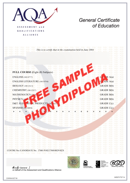 Aqa Gcse Free Sample From Phonydiploma