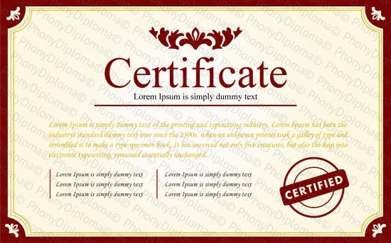 Certificate Design Free Sample From Phonydiploma