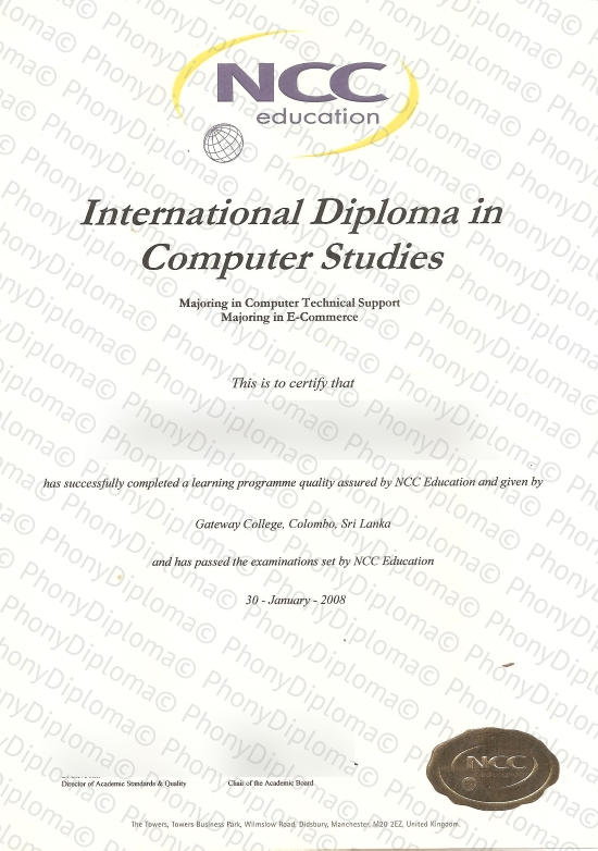 Computer Studies International Ncc Fake Certificate From Phonydiploma