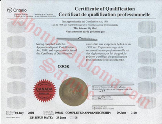 Cooks Red Seal Certificate Canada Culinary Fake Diploma From Canadian School From Phonydiploma