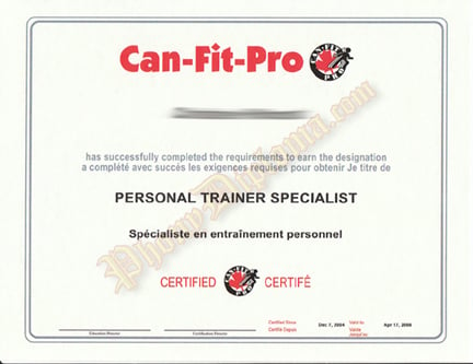 Fake Certificate Canada Personal Training