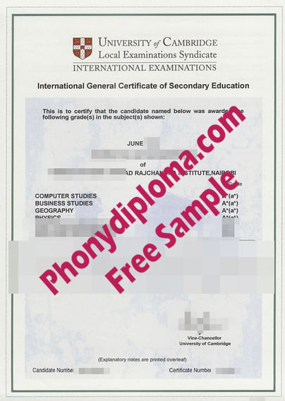 Igcse Free Sample From Phonydiploma