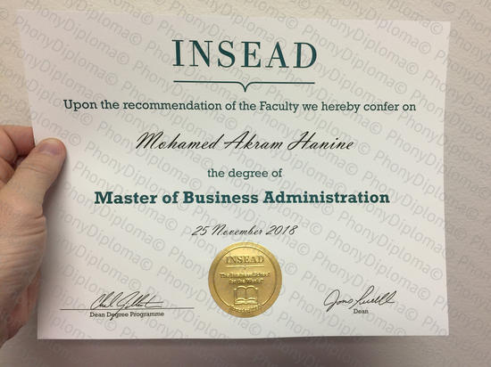 Insead Fake Diploma From Phonydiploma