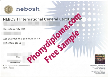 Nebosh International General Certificate Free Sample From Phonydiploma