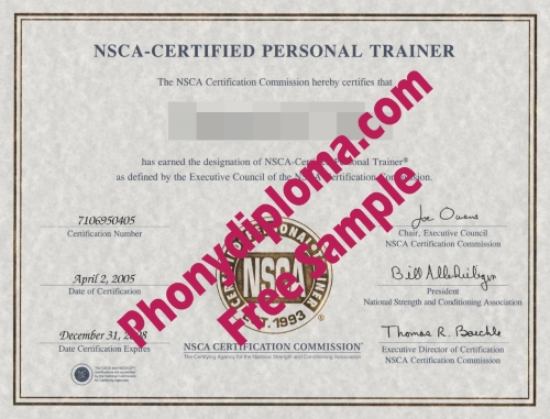 Nsca Cpt Certified Strength Conditioning Specialist Cscs Free Sample From Phonydiploma
