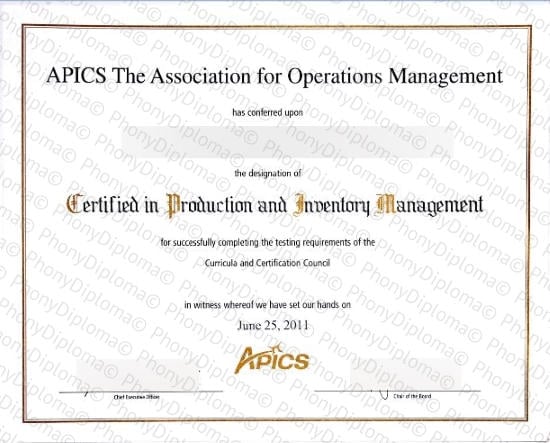 Operation Management Fake Certificate From Phonydiploma