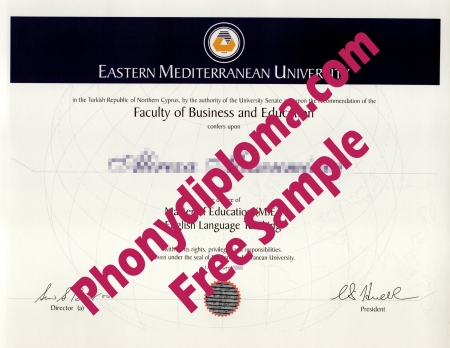 Cyprus Eastern Mediterranean University Free Sample From Phonydiploma