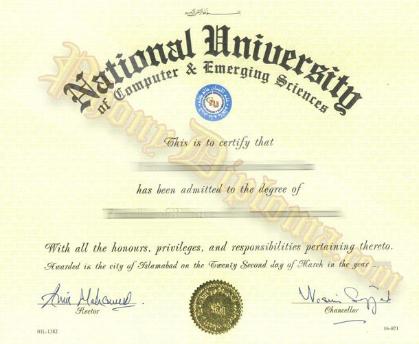 National University Islamabad India Fake Diploma Sample From Phonydiploma