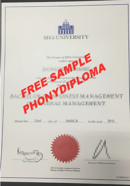 Malaysia Segi University Free Sample From Phonydiploma