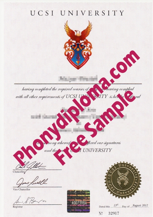 Malaysia Ucsi University Free Sample From Phonydiploma
