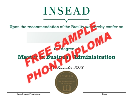 Europe Asia Middle East Insead Free Sample From Phonydiploma