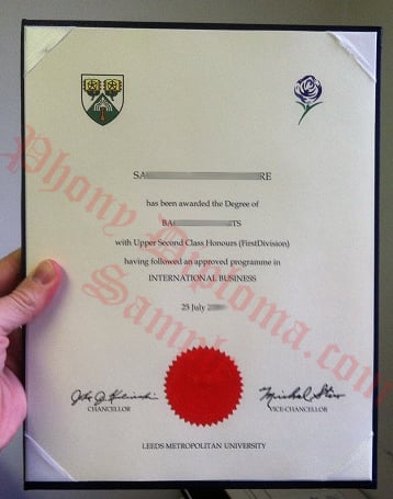Leeds Metropolitan United Kingdom Uk Fake Diploma Sample From Phonydiploma