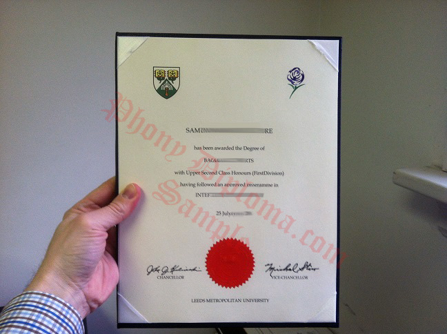 Leeds Metropolitan University United Kingdom Uk Fake Diploma Sample From Phonydiploma