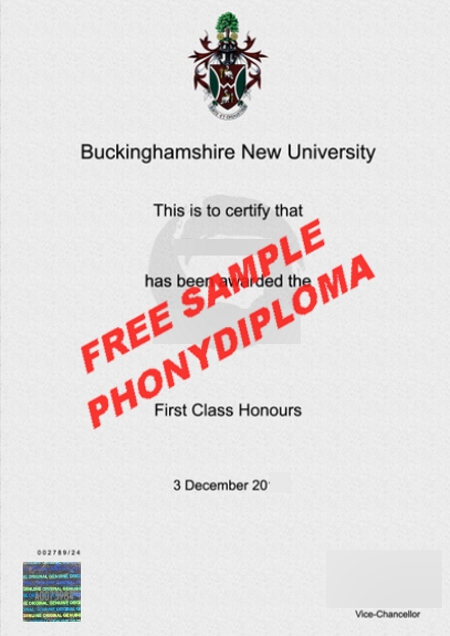 Uk Buckinghamshire New University Free Sample From Phonydiploma