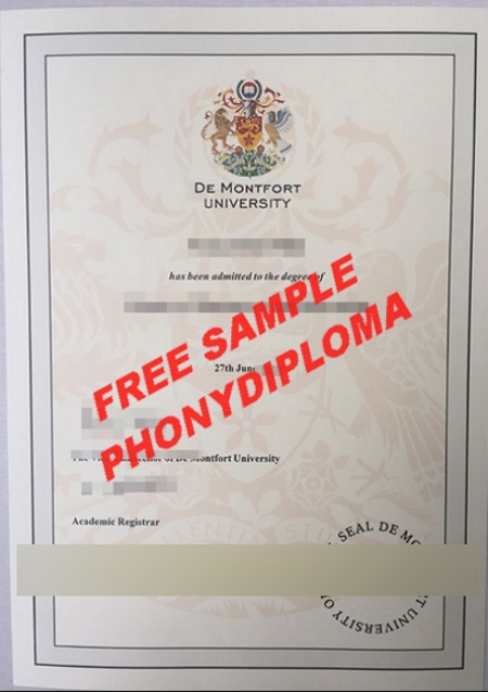 Uk De Montfort University 2 Free Sample From Phonydiploma