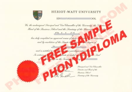 Uk Heriot Watt University Free Sample Phonydiploma