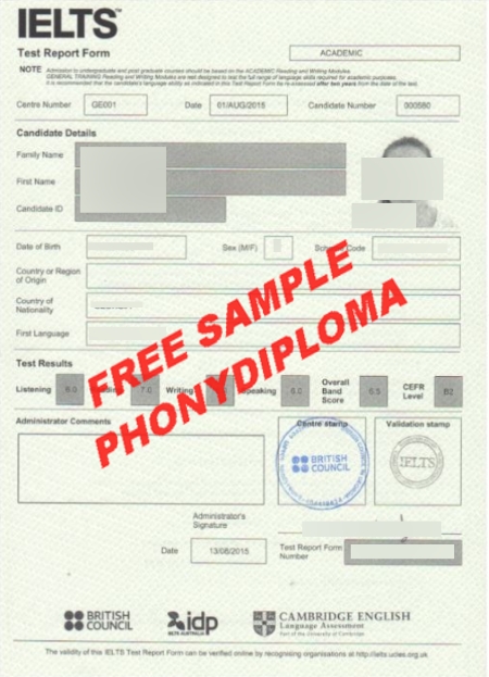 Uk Ielts Cambridge British Council Free Sample From Phonydiploma