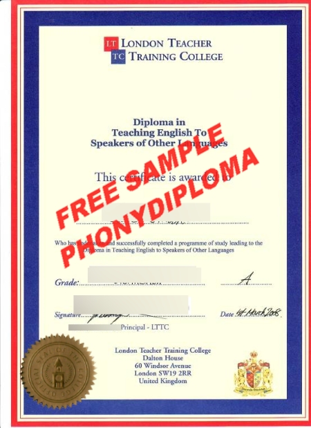 Uk London Teacher Training College Free Sample From Phonydiploma