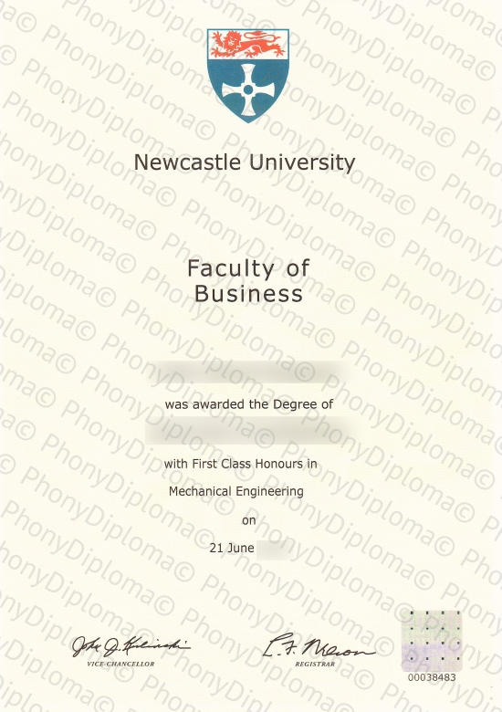 Uk Newcastle University Free Sample From Phonydiploma
