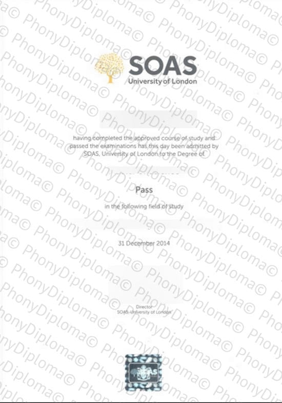 Uk Soas University Of London Free Sample From Phonydiploma