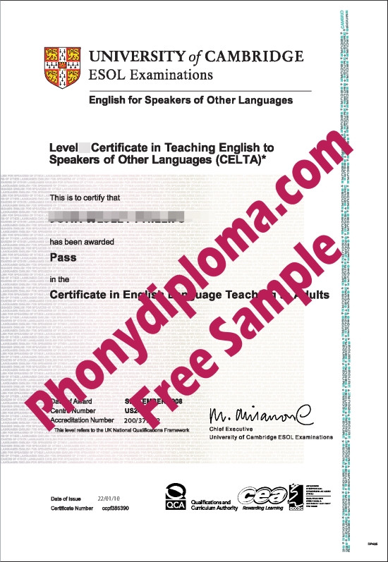 Uk University Of Cambridge Celta Any Level Free Sample From Phonydiploma