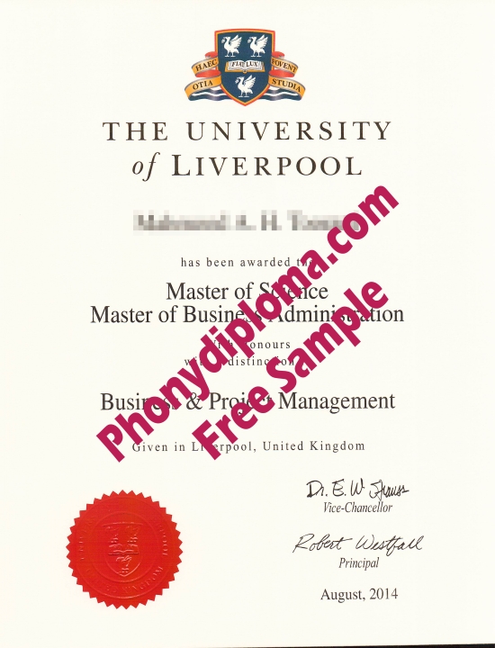 Uk University Of Liverpool Fake Diploma From Phonydiploma