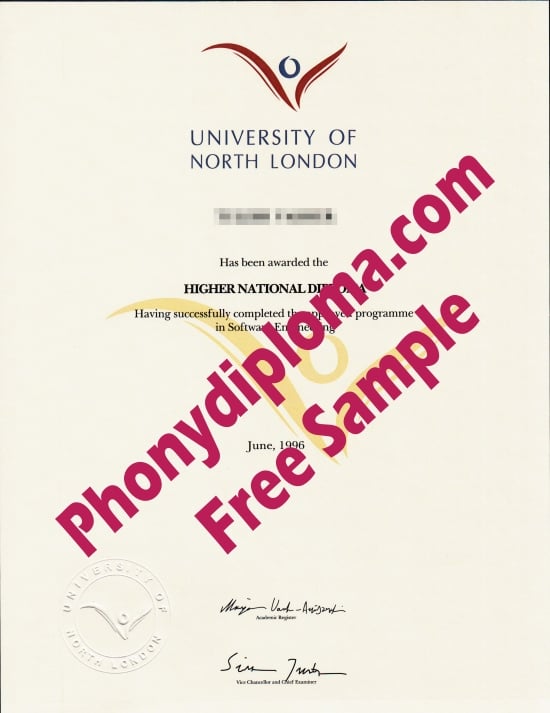 Uk University Of North London Free Sample From Phonydiploma