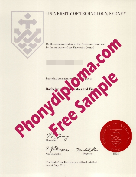 Australia University Of Technology Sydney Free Sample From Phonydiploma